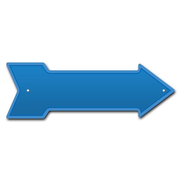 Blue Arrow Sign Funny Home Decor 24in Wide